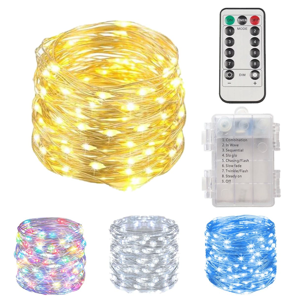 5M-30M LED String Lights Christmas Tree Fairy Lights USB Bat