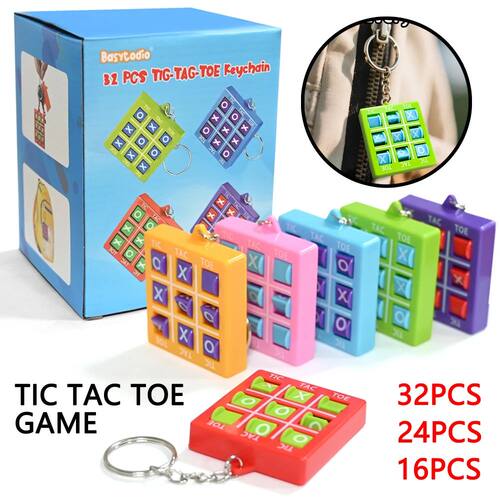 Tic Tac Toe Party Favors for Kids Portable Tic-Tac-Toe Keych