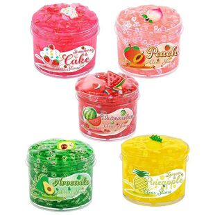 70ml Non Stress Relie Toys Cloud Stretchy Slime Fruit sticky