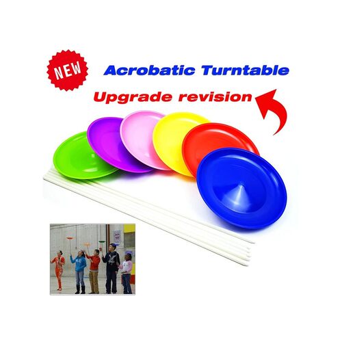 Child Juggling Spinning Plates Sticks Balance Skills Turntab