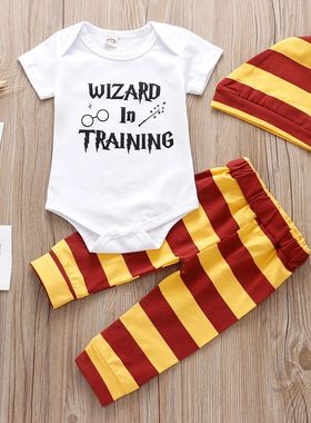 Newborn Baby Clothes 3 Pieces Sets  Halloween Little Wizard