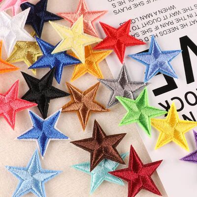 10pcs Small Mini Star Embroidery Iron on Patches for Clothin