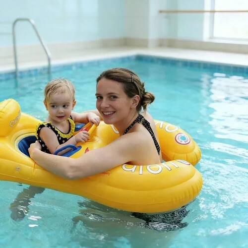Portable Mother Children Inflatable Swim Circle Safety Swimm