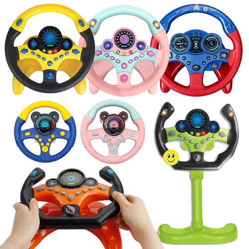 Electric Simulation Steering Wheel Toy With Light And Sound
