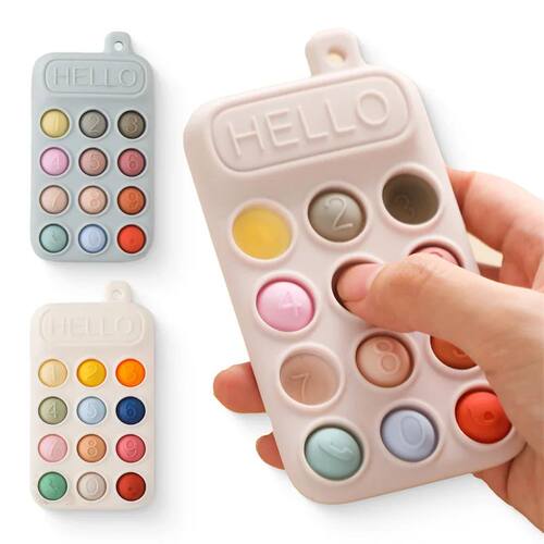 Baby Phone Teether Toy Telephone Sleeping Pacifier Clip Brac