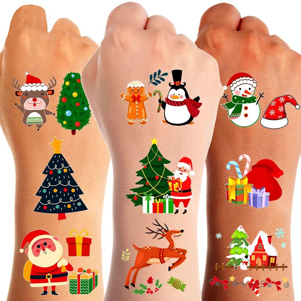 Christmas Temporary Tattoo Santa Claus Kids Tattoo Stickers