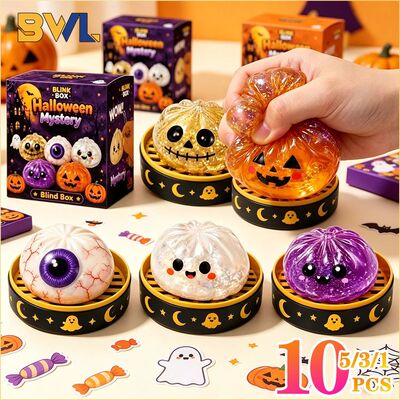 1-10PCS Halloween Ghost Squishy Toy Maltose Soft Squeeze Sss