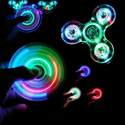 Luminous LED light Fidget Spinner Hand Top Spinners Glow in
