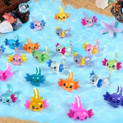10-30pcs Mini Resin Axolotl Animals Tiny Axolotl Figurine fo