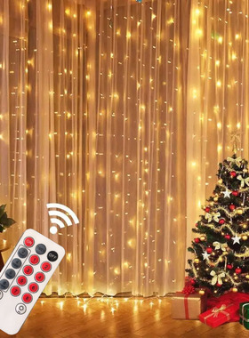 Festoon Christmas Curtain Light Garland Merry Christmas Deco