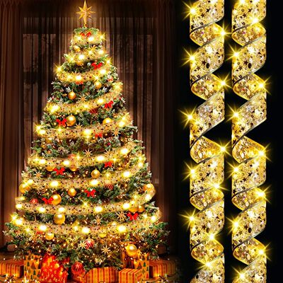 LED Christmas Tree Snowman Snowflake LED String Lights Home