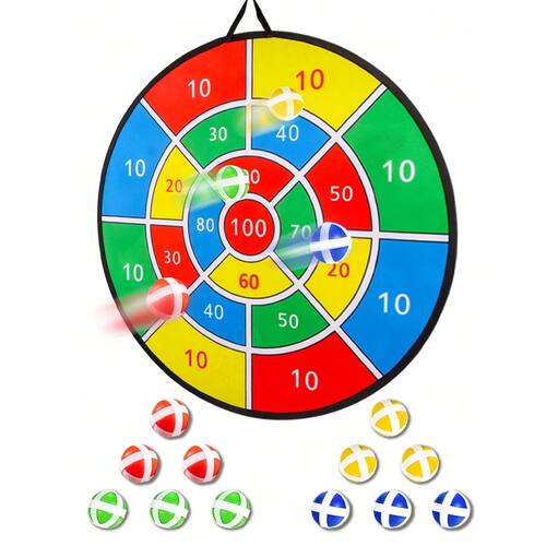 70cm Large Dart Board Kids Toys With Sticky Balls Indoor/Spo