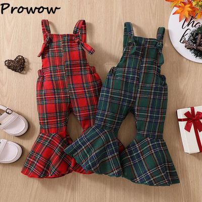 Prowow Toddler Christmas Jumpsuit For Girls Sleeveless Red G