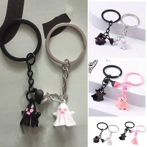 1Pair Minority Bag Hanging Halloween Ghost Keychain Cute Orn