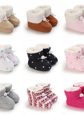 Winter Newborn Baby Cotton Booties Non-Slip Sole Toddler Boy