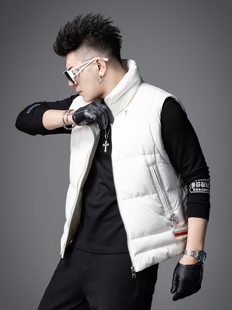 SXF SAINT SIVAN 남성용 다운 조끼 2023 신작 겨울 남성 자켓 스탠드 칼라 트렌디 브랜드 민소매 조끼 남성