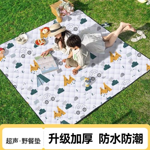野餐垫春游野餐野炊爬行垫加厚外出露营地垫户外沙滩防潮垫子夏天