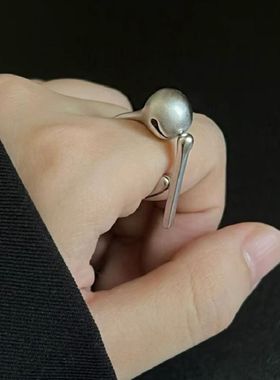 木鱼戒指女趣味百搭可敲打