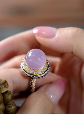 紫气东来新中式国风玉石食指戒