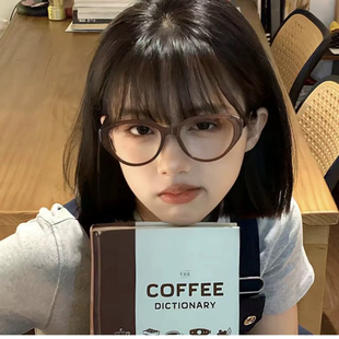 CDLM陈大刘芒 高颧骨救星可配度数猫眼眼镜素颜框方圆大脸防蓝光