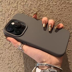 9亲肤7石墨黑6se全包z8简约z7软 11s手机保护壳12pro高级neo10 奈斯炭灰色真液态矽胶Z9turbo适用vivo IQOO13