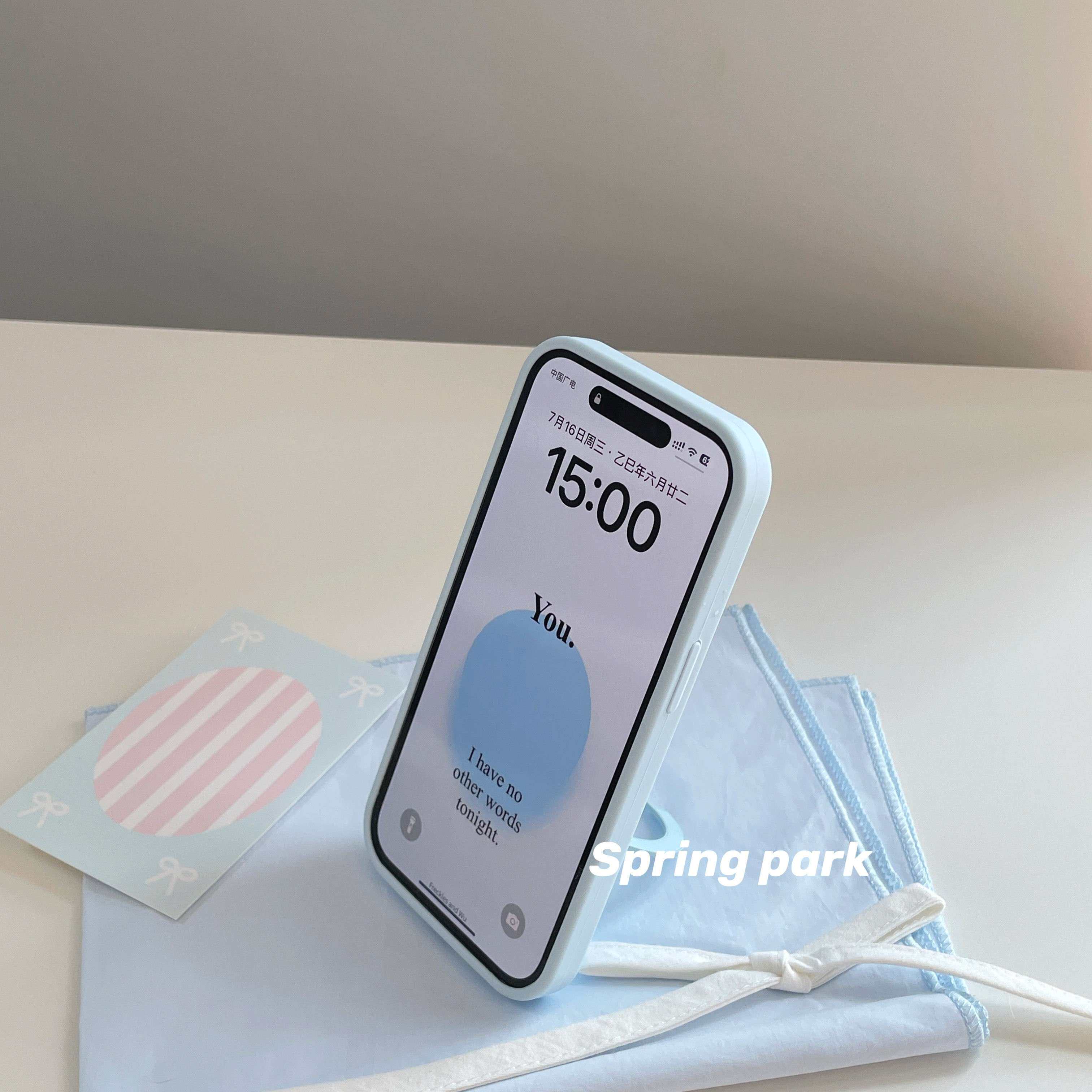 夏日清新baby蓝支点壳液态硅胶手机壳带支架适用苹果16promax全包防摔17pro苹果15/14/13/12promax一体支架