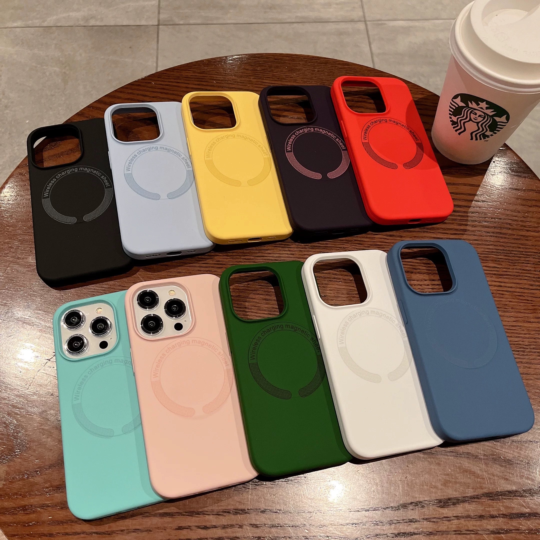 苹果手机壳液态硅胶纯色适用iPhone15Promax手机壳砂粉色苹果14pro磁吸无线充13全包防摔保护套情侣简约新款