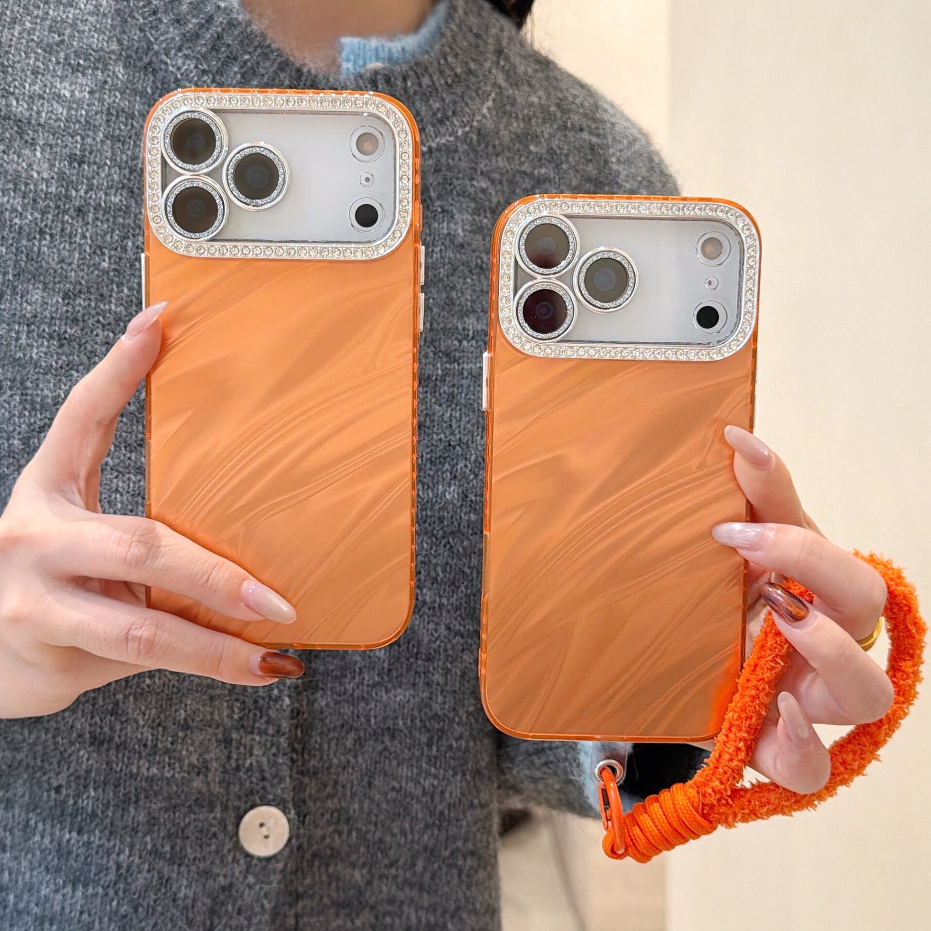 水波纹适用于苹果新款17系列时尚创意手机壳苹果15pro爆款保护套潮流ins风13手机壳