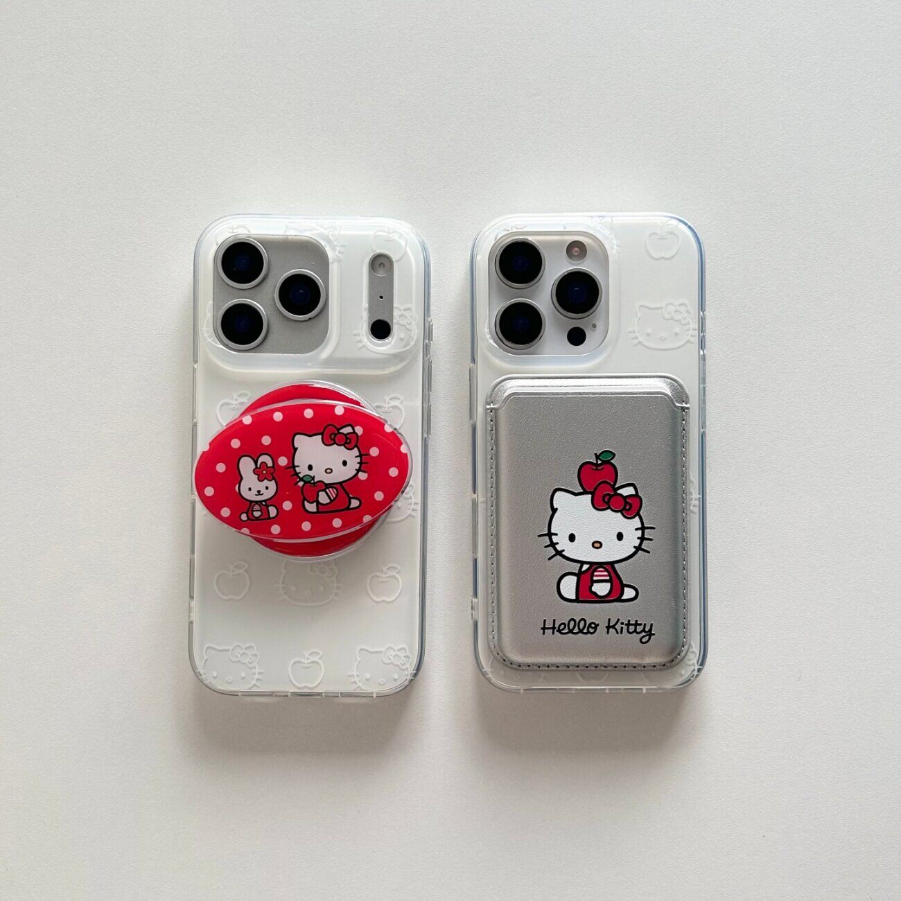 可爱苹果Kitty适用iPhone17promax苹果16手机壳15磁吸14卡包13支架保护套双层新款红色波点少女心