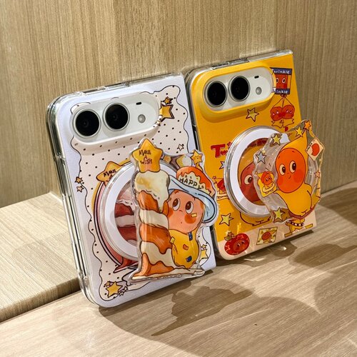 适用于苹果DUO磁吸折叠屏全包手机外壳iPhone18DUO ins风卡通duo星星人保护套高级感保护套2026新品潮