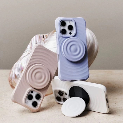 苹果手机壳Casetify同款波漾壳柔雾紫适用iPhone16Promax保护套苹果15/14/13pro时尚防摔液态硅胶情侣手机壳