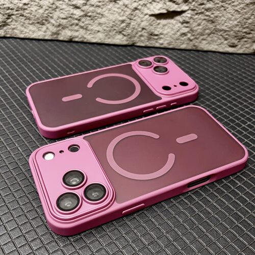 半透肤感磁吸带镜头膜适用iPhone18PROMAX手机壳苹果17pro防摔保护套16纯色简约高级感15plus精孔大视窗情侣