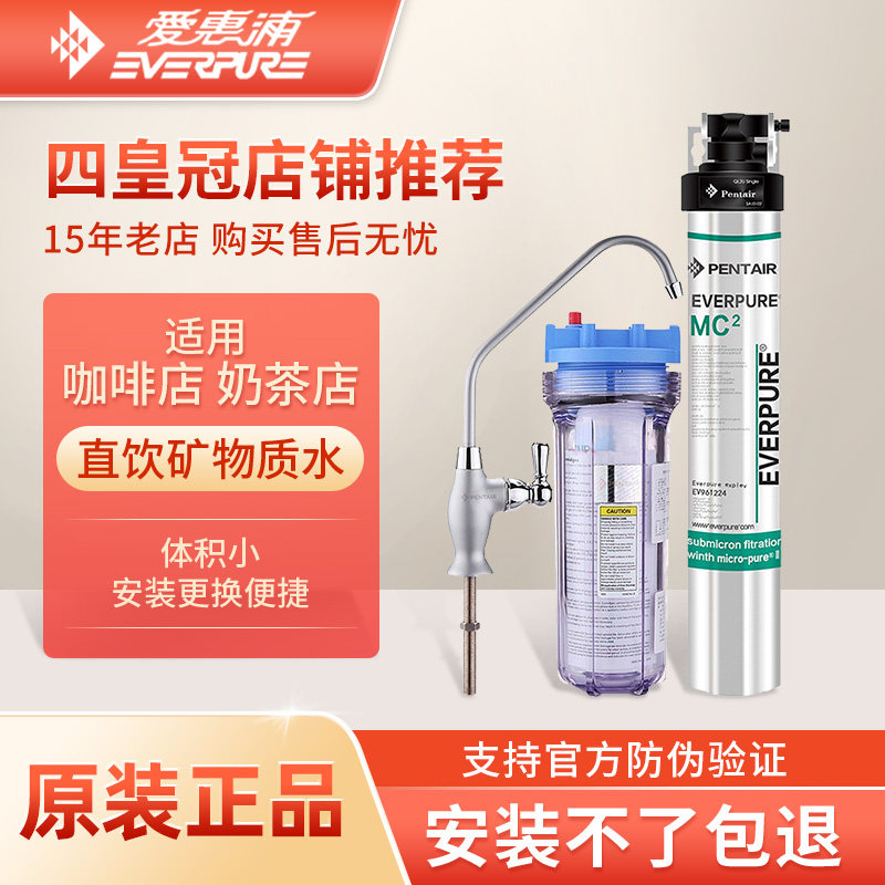 爱惠浦MC2净水器商用奶茶店直饮水大流量家用厨房厨下净水器EF900