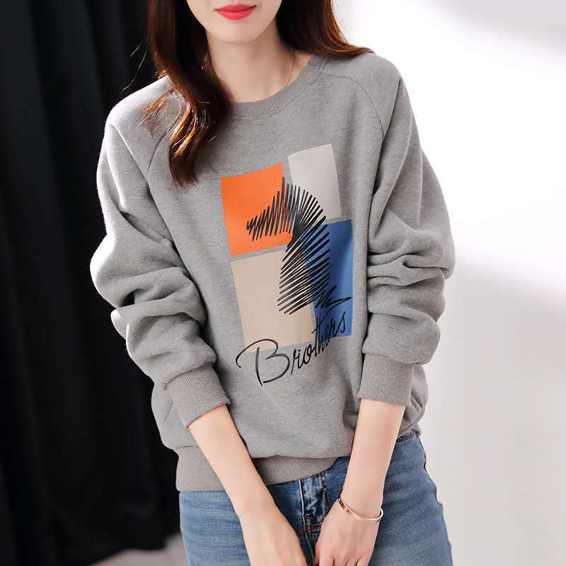 厚薄宽松棉韩版洋气宽松卫衣遮肉