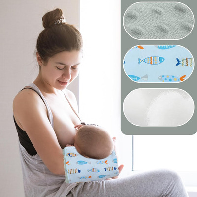 透气纯棉哺乳枕喂奶手臂垫豆豆绒
