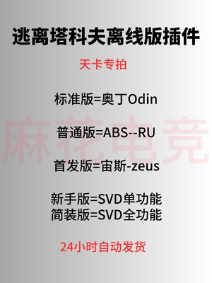 逃离塔科夫离线版插件Odin-ABS-RU-GPS-Zurs-SVD,看好版本下单哦