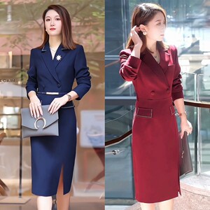 香姐轻奢定制高端女装显瘦气质西装连衣裙时尚高级感收腰中长裙子