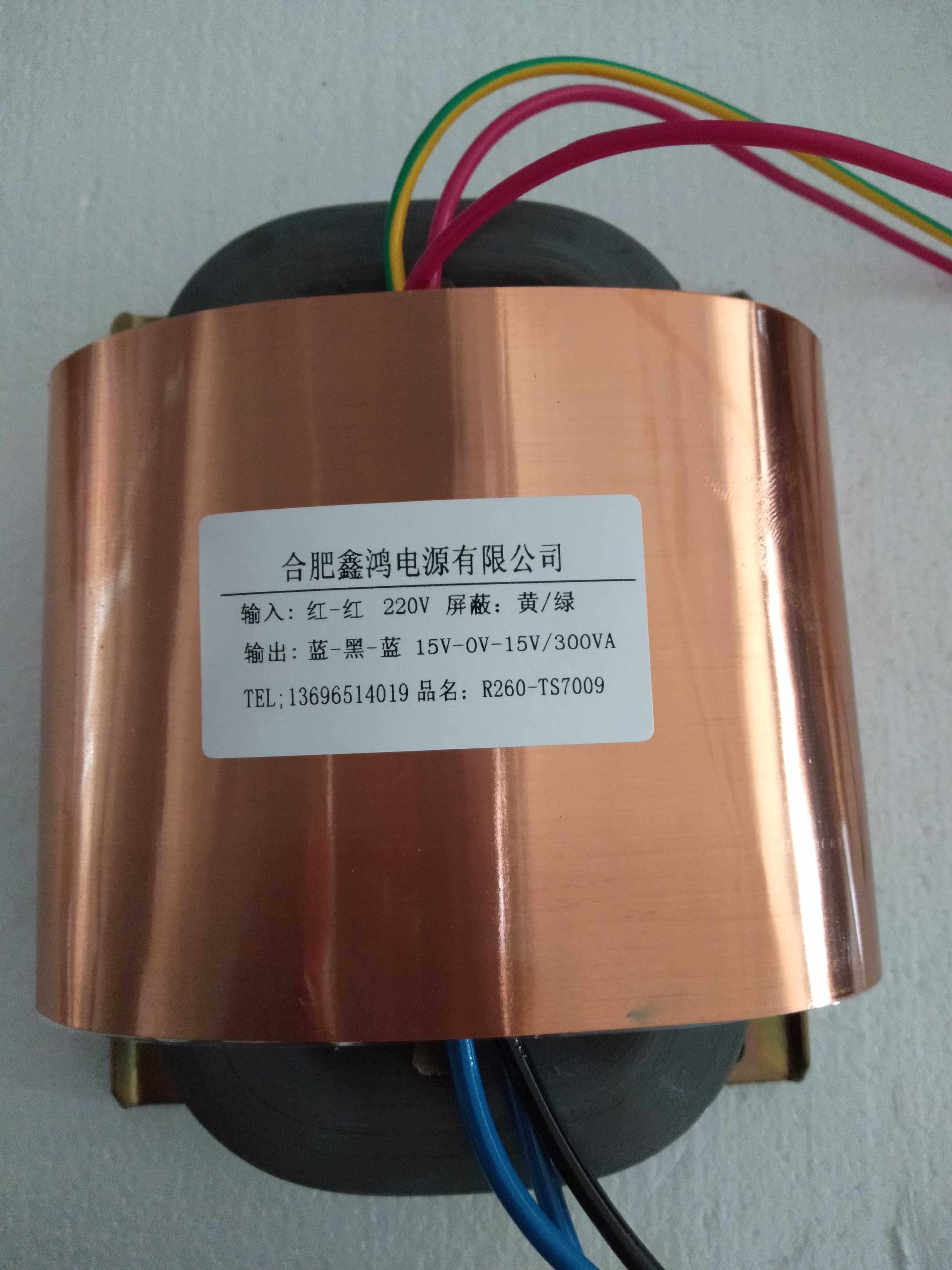 定做R型变压器R牛300WR260变压器220V转双15V300VA纯铜参数可定做