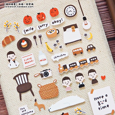 韩国sonia可爱生日手账装饰贴纸