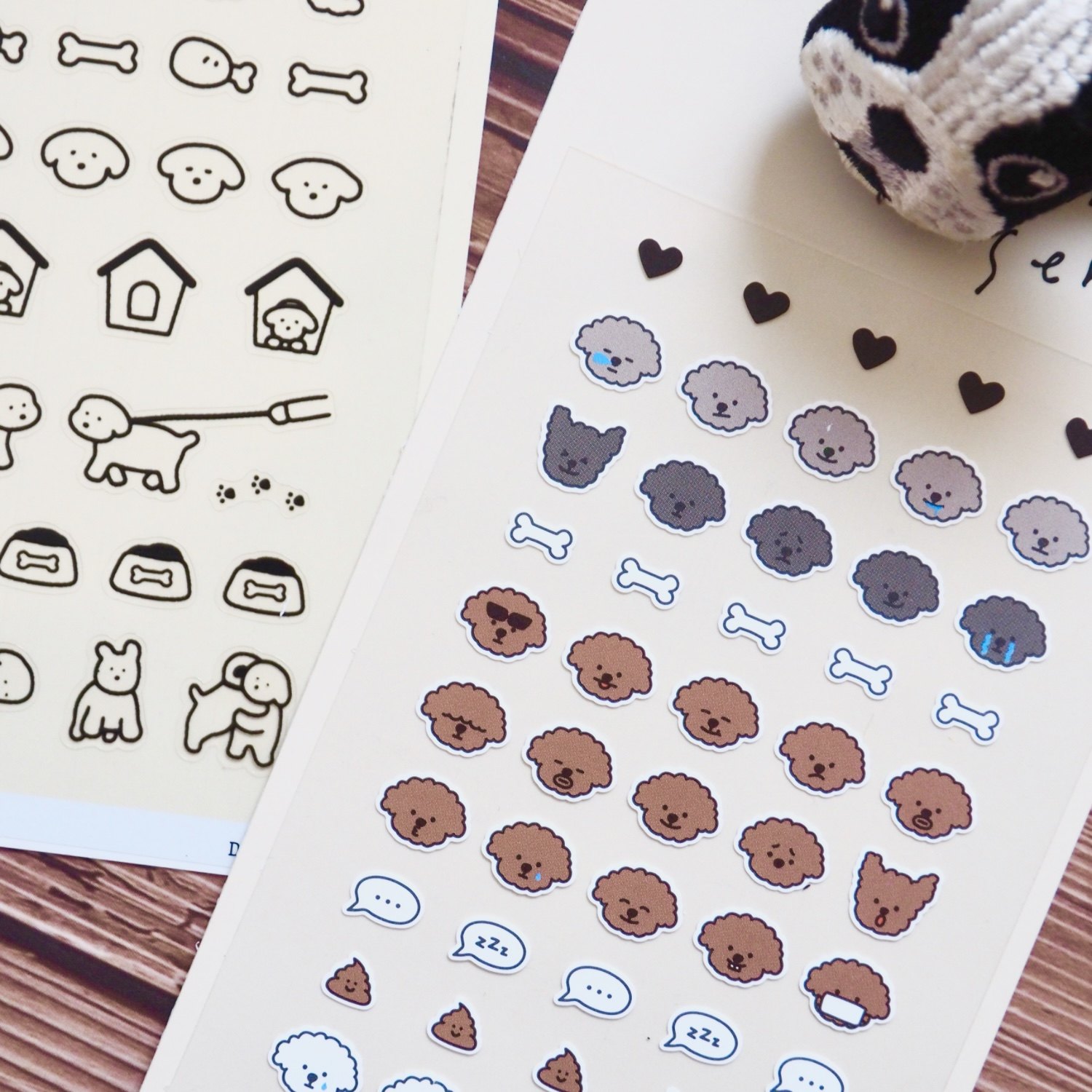 韩国suatelier迷你标记贴 小狗泰迪比熊骨头狗屎手帐装饰diy贴纸,文具电教/文化用品/商务用品,贴纸/立体贴纸,淘宝优惠券,粉丝福利购,淘宝优惠卷