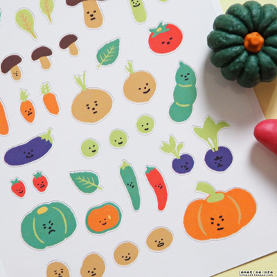 韩国suatelier农作物防水贴纸画