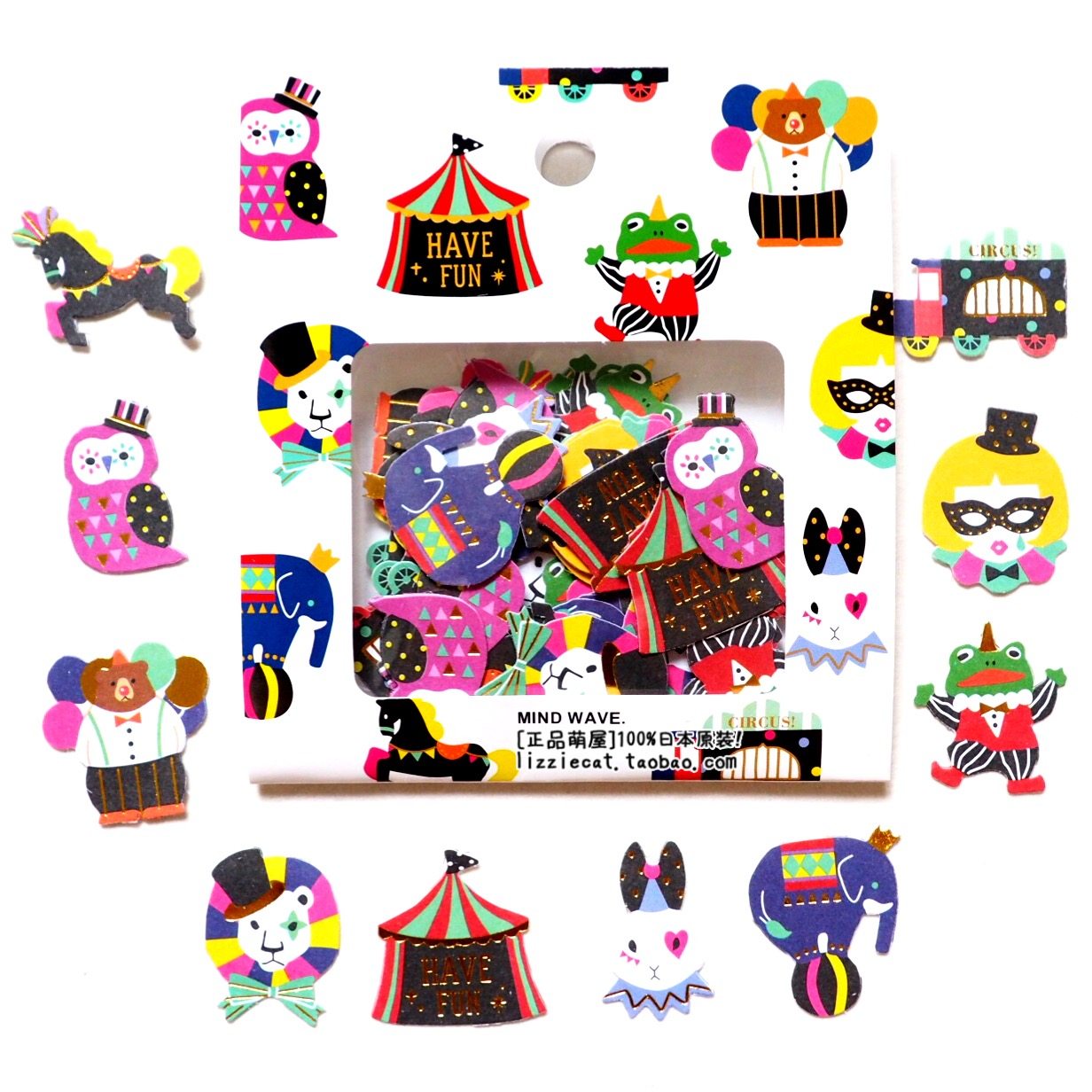 日本贴纸烫金动物DIY相册装饰