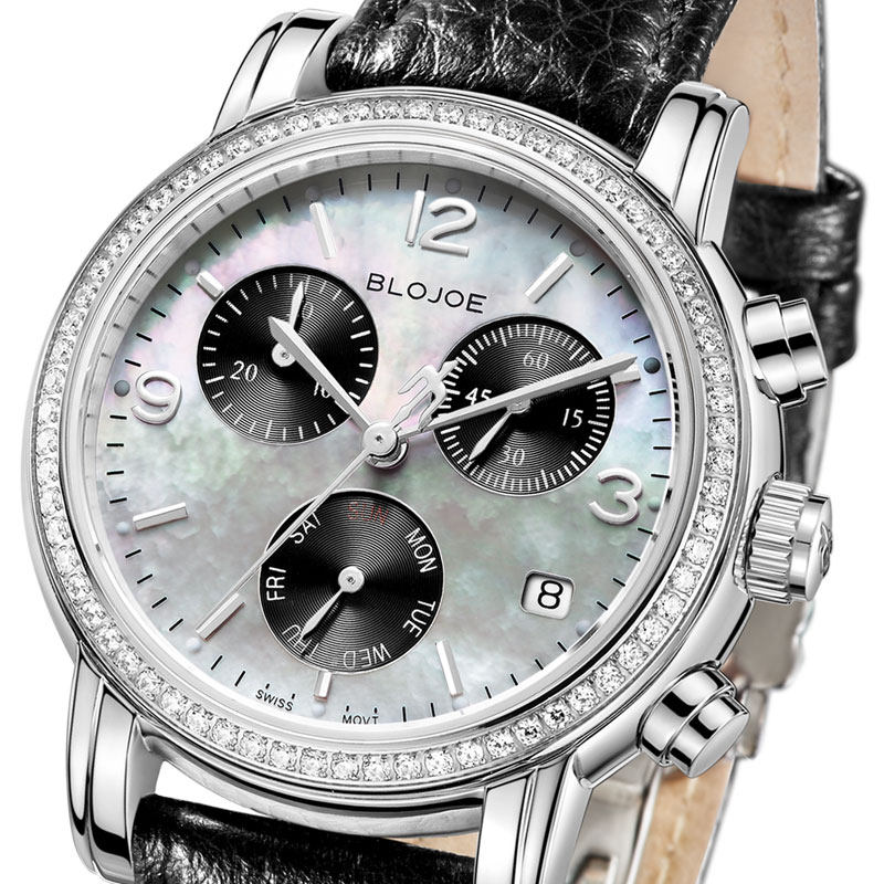 blojoe/百乔带日历星期瑞士石英机芯手表女式ins风简约气质学生