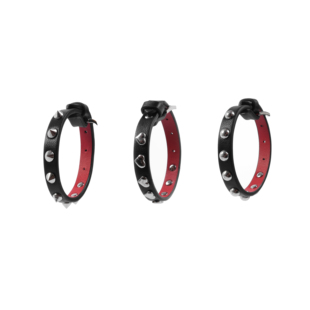 ROCKSTA 2022SS圆钉爱心尖钉铆钉羊皮可调节手环