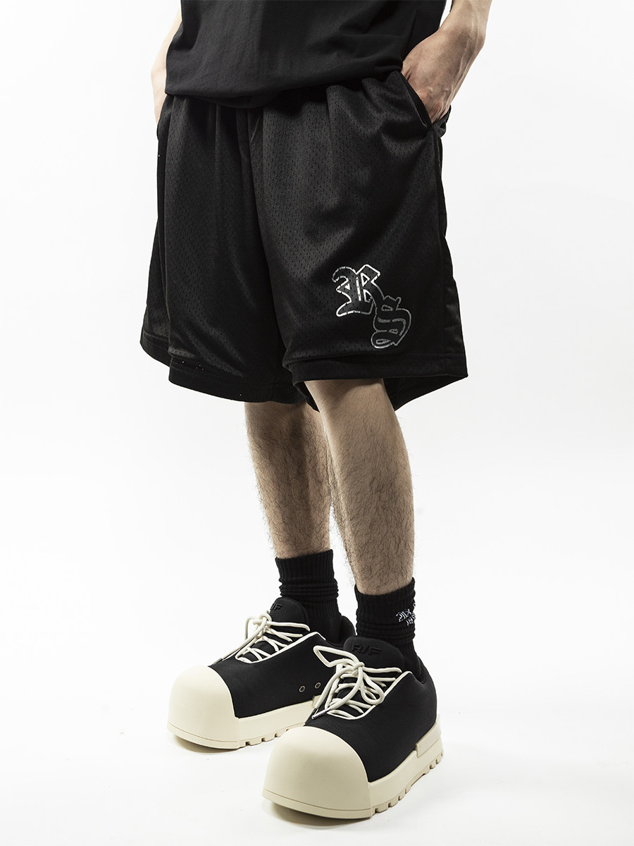 ROCKSTA 24夏季黑色网眼休闲舒适宽松篮球裤短裤,男装,短裤,淘宝优惠券,粉丝福利购,淘宝优惠卷