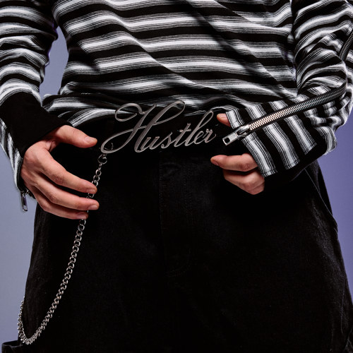 ROCKSTA “GHETTO SOLIDER”金属LOGO裤链皮带腰带