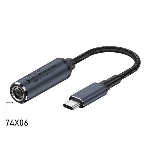 适用于惠普戴尔笔记本电源转接线7.4*5.0转TypeC公手机转接头100W
