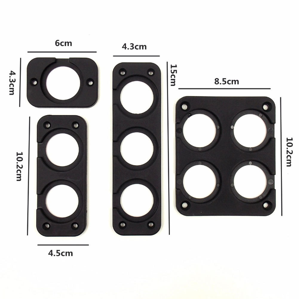 现货车载改装USB车充电压表点烟器面板单双孔底座固定板三孔面板