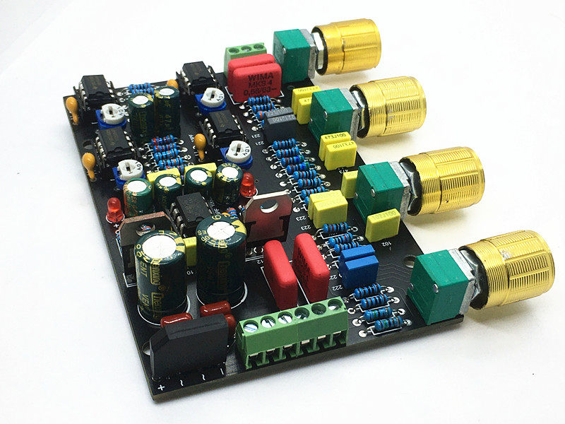 大推力单运放带音调EN5534前级置音调均衡放大板 参考MBL6010线路