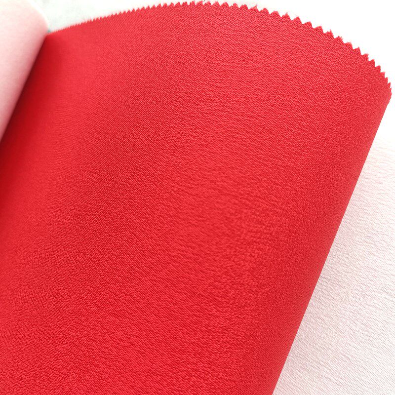 大红色墙布酒店餐厅背景婚纱店面装修正红深红酒红暗红中国红壁布